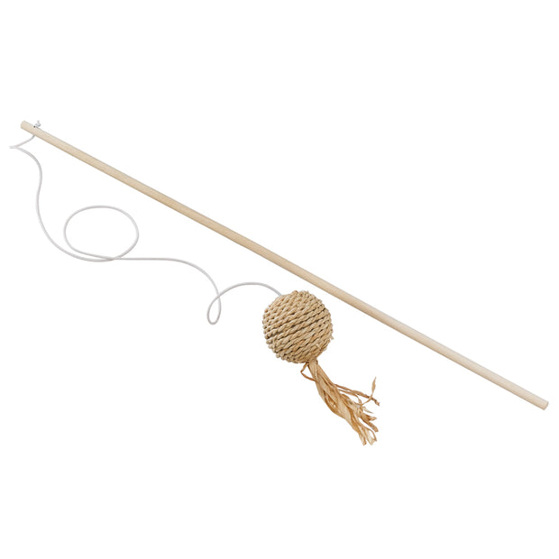Ferplast PA 4998 Wooden fishing Rod with Mouse for Cats