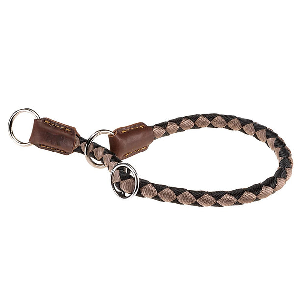 [75268017] Ferplast Twist CS Nylon Dog Semi - Strangling CollarColor: Brown, Dimension: Ø12mm x 35cm