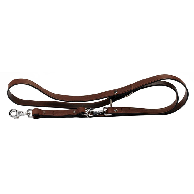 Ferplast VIP GA Bull Leather Dog LeashColor: Brown, Dimension: 18mm x L 120-200cm