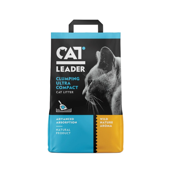 Geohellas Cat Leader Clumping Ultra Compact Cat LitterWeight: 10kg, Fragrance/Flavour: Baby Powder