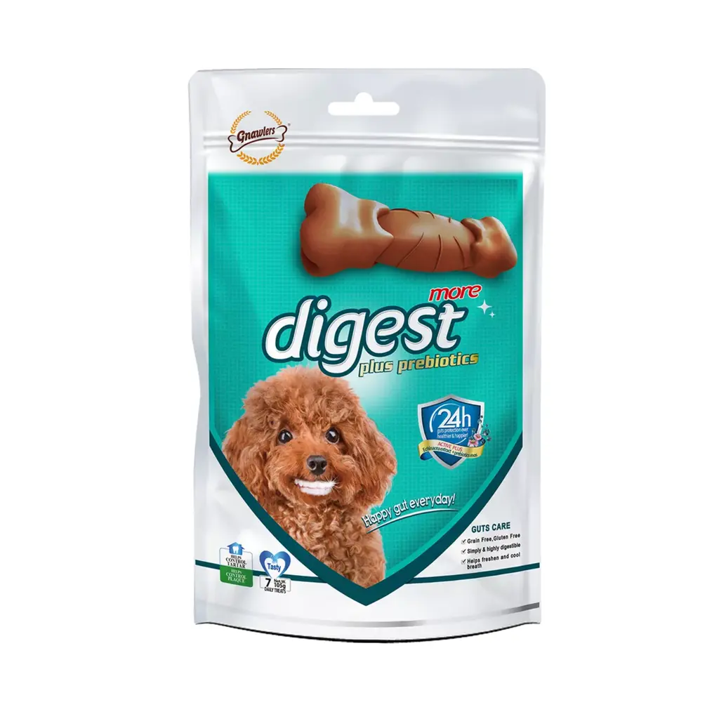 Gnawlers More Digest Plus Prebiotics Treat Pack 105g, 7pcs