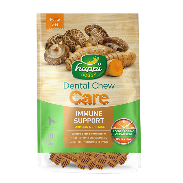 Happi Doggy Dental Chew Care Immune Support Dental Chew 2.5 inch