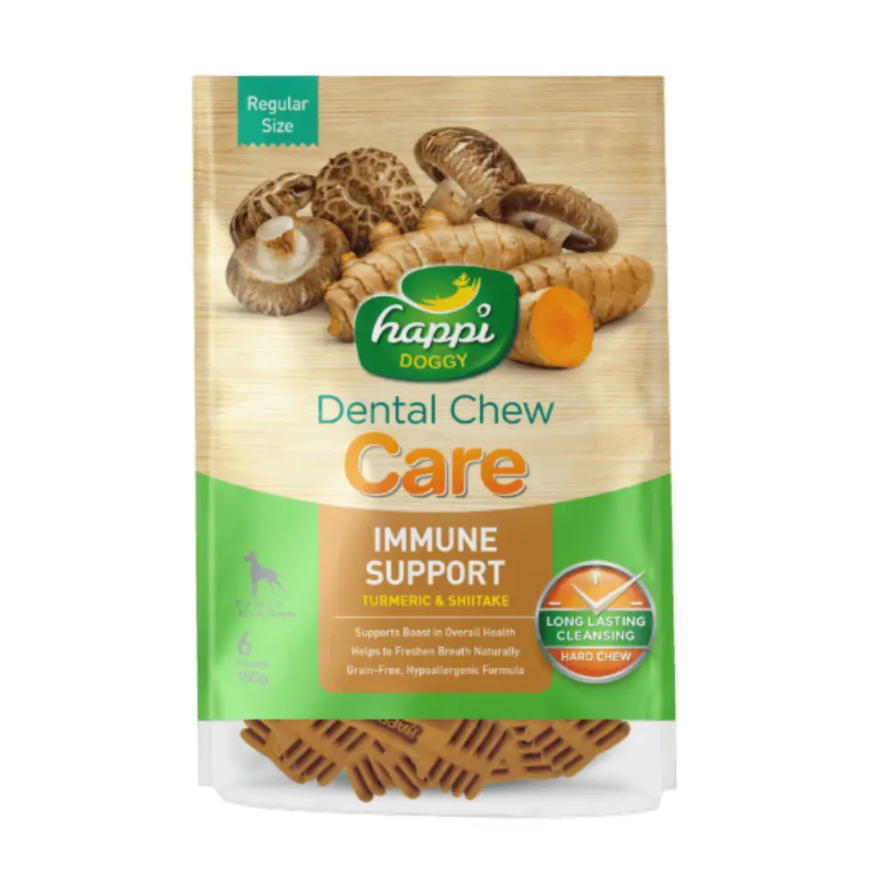 Happi Doggy Dental Chew Care Immune Support Dental Chew 4 inch