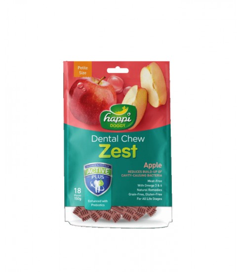[H131] Happi Doggy Dental Chew Zest-Apple-2.5