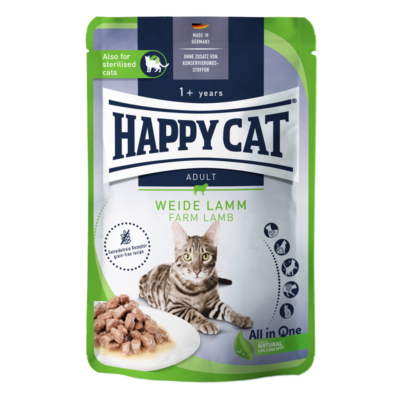 Happy Cat Culinary Adult Pouch Weide Lamm Farm Lamb Wet Cat Food Pouch 85g