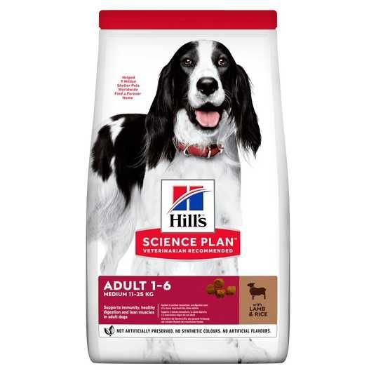 Hills Science Plan Medium Adult Lamb & Rice Dry Food Bag 2.5kg