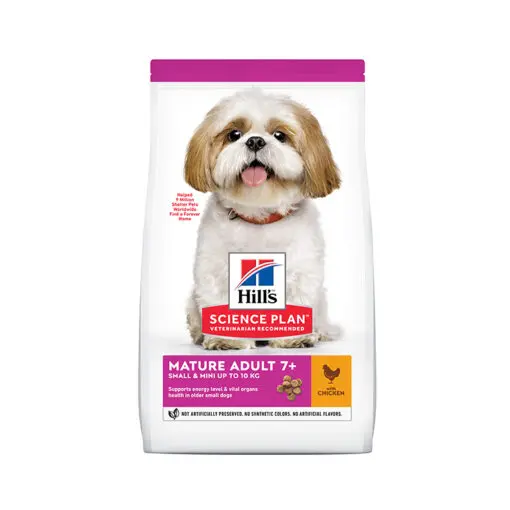 [604343] Hills Science Plan Small & Mini Mature Adult 7 + Dog Food with Chicken 3kg