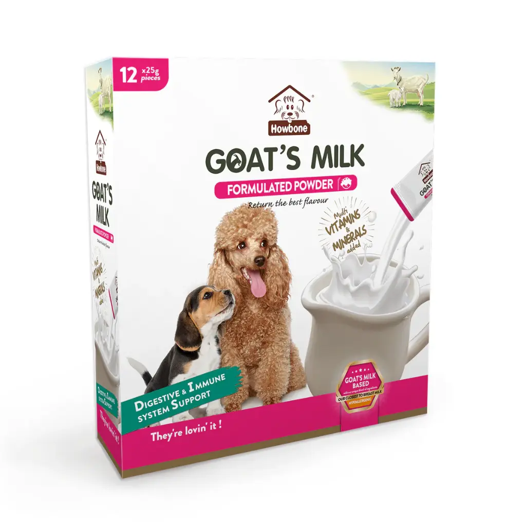 [HB04669] Howbone Goats Milk Formulated Powder Snack Box 12 x 25g Bags