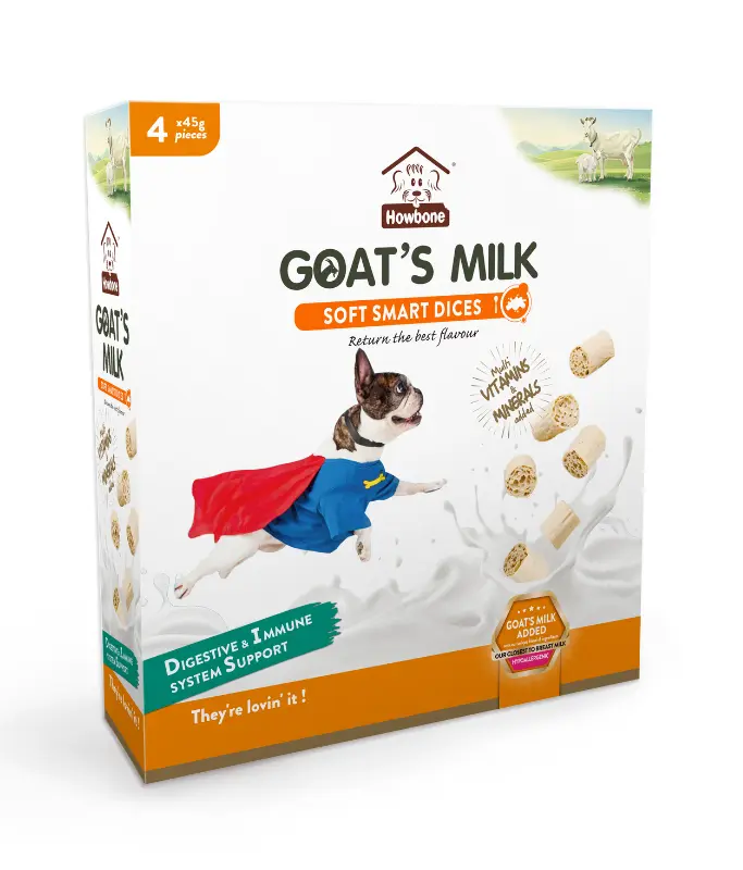 Howbone Goats Milk Soft Smart Dices Treat Pack 4pcs x 45g