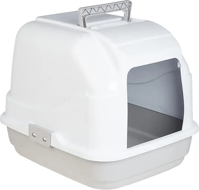 IMAC Privacy Pod – Covered Cat Toilet for Hygiene & Comfort - Size: 50 x 40 x 40cm (Grey)