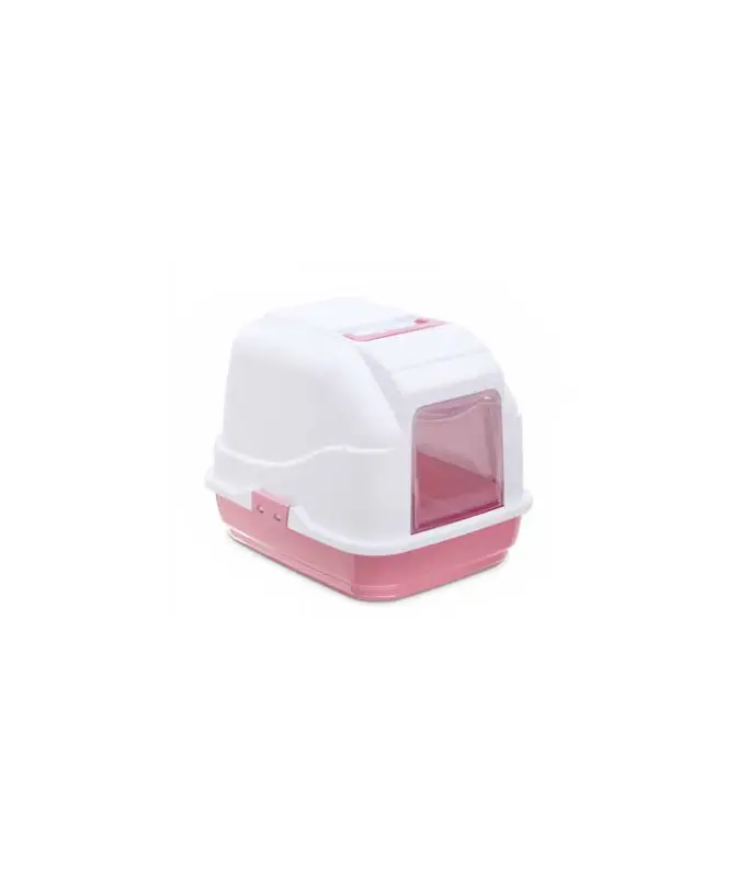IMAC Privacy Pod – Covered Cat Toilet for Hygiene & Comfort - Size: 50 x 40 x 40cm (Pink) 