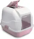 IMAC Privacy Pod – Covered Cat Toilet for Hygiene & Comfort - Size: 50 x 40 x 40cm (Pink)