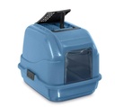 IMAC Easy Cat Hooded Litter Box –  Enclosed Toilet, Made from Eco-Friendly Second Life Plastic, Sustainable Cat Care (Blue) (Size: 50 x 40 x 40cm)