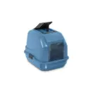 IMAC Easy Cat Hooded Litter Box – Enclosed Toilet, Made from Eco-Friendly Second Life Plastic, Sustainable Cat Care (Blue) (Size: 50 x 40 x 40cm)