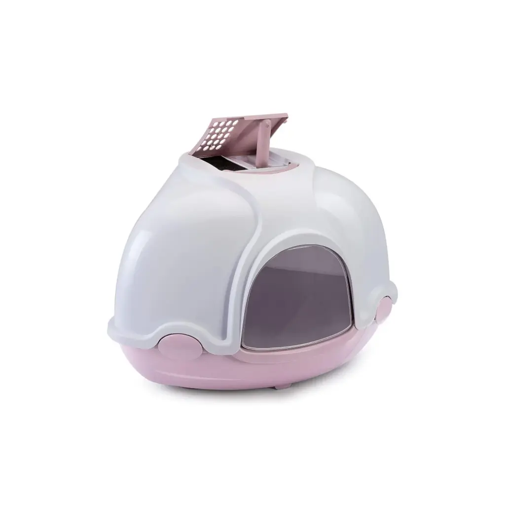 [IM84396] IMAC Ginger - Hooded Corner Shaped Litter TrayColor: Mixed Colors, Dimension: 52x52x44.5 cm