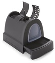 IMAC Zuma Litter Box For Cats - 40 x 56 x 42.5cm Color: Black, Dimension: 40 x 56 x 42.5cm, Sizes: M