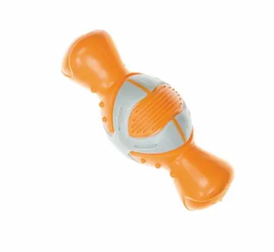 [ICC775] Imac X-Dog TPR Fatbone with Squeaks Medium, 18,5x6x6cm