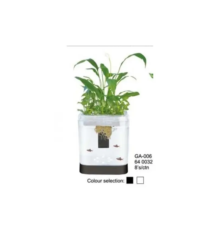 [AQMGA- 006] KW Zone Dolphin Aquaphonic Aquarium 5.6L- 21.5cmX15cmX25.5cm[white/Black]