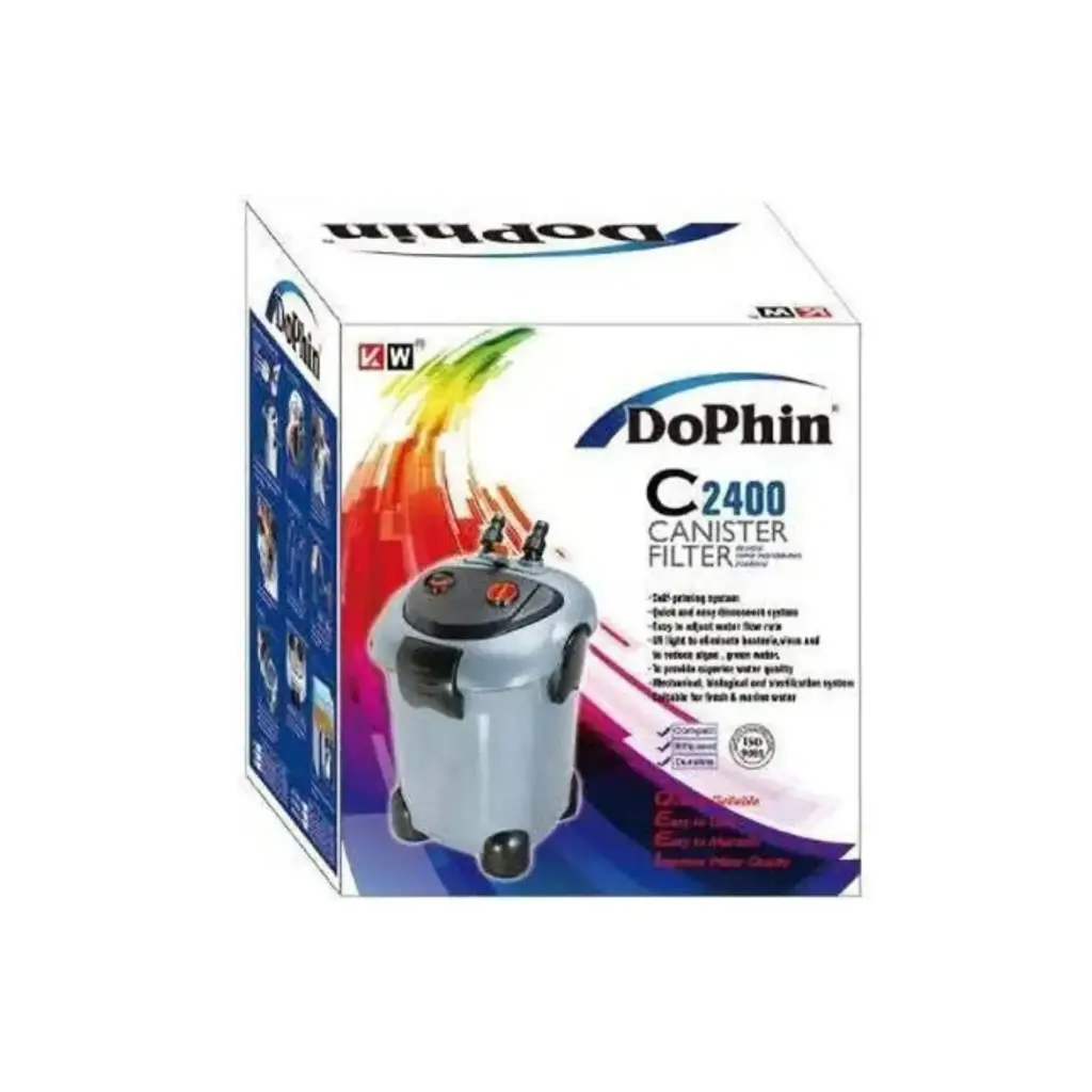 KW Zone Dophin Canister FilterModel: FDC2400, Max Output: 2400L/H, Options: With UV