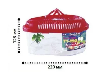 [TRTLBWLTT220C] KW Zone Turtle Tank With CoverDimension: 22 x 12.5cm