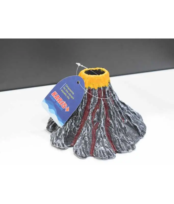 [KS-90078] Karis Miniature Volcano Stone Shelter – Realistic Aquarium Ornament KS-90078 | 15 x 13 x 9cm