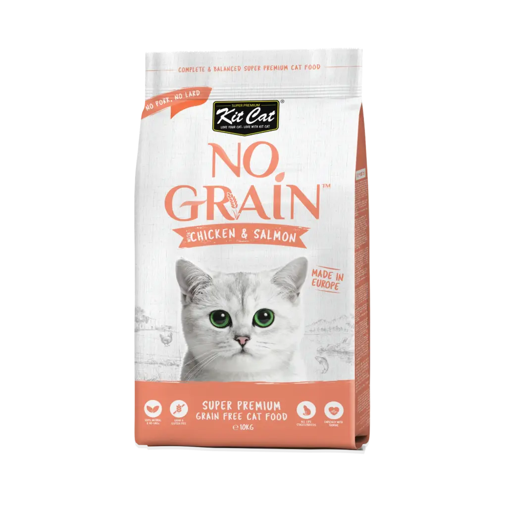 [0780348004365] Kit Cat No Grain Super Premium Cat Food with Chicken & Salmon 10kg