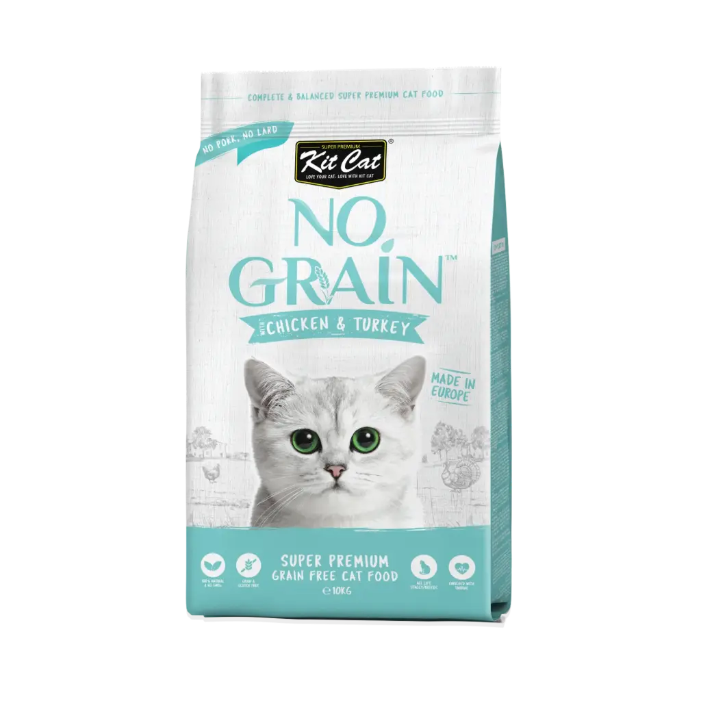 Kit Cat No Grain Super Premium Cat Food with Chicken & Turkey 10kg