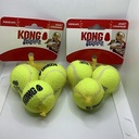 KONG Squeakair Balls - Dog Toy Premium Squeak Tennis Balls, Gentle on Teeth For Dogs (Small)