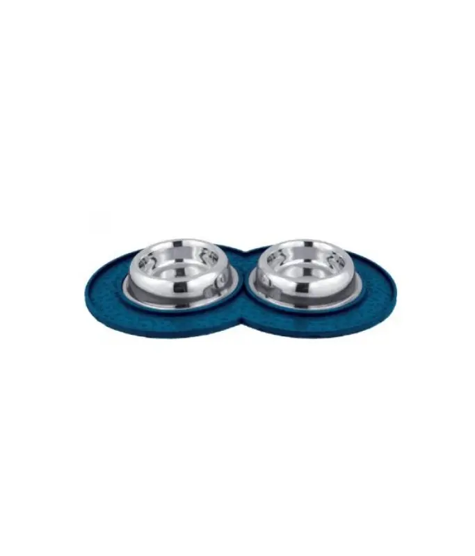 [M22040] Kumar Steels Anti Spill Rubber Mat Dog BowlCapacity: 0.90L