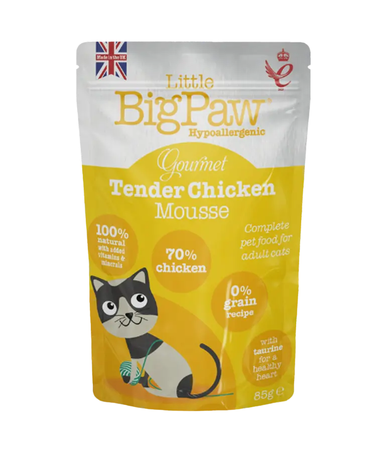 [5060251321489] Little BigPaw Gourmet Tender Chicken Mousse Wet Cat Food 85g