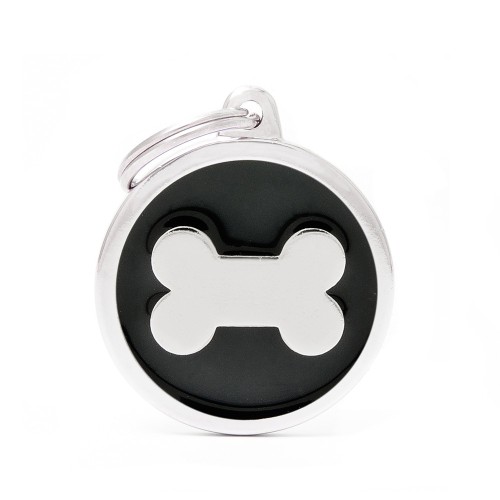 [CH17BLACKBONE] MY FAMILY CERCHIO GRANDE NERO OSSO INTERNO