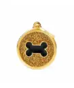 MY FAMILY CERCHIO GRANDE OSSO NERO GLITTER ORO