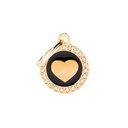 MY FAMILY CERCHIO PICCOLO NERO CUORE GLAM GOLD