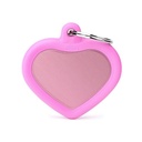 MY FAMILY CUORE ALLUMINIO ROSA GOMMA ROSA