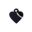 MY FAMILY CUORE PICCOLO ALLUMINIO NERO