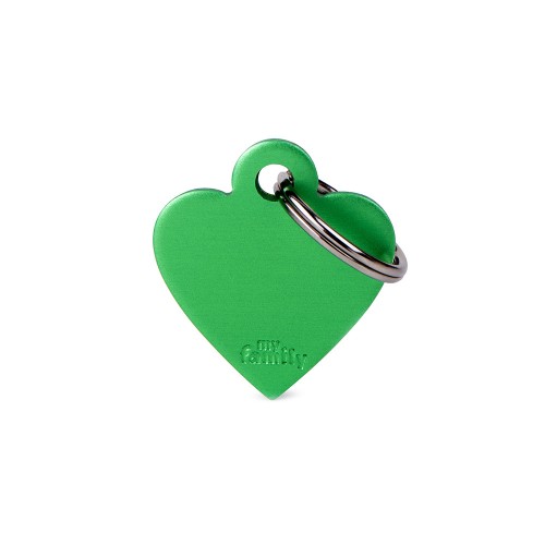 [MFB41] MY FAMILY CUORE PICCOLO ALLUMINIO VERDE