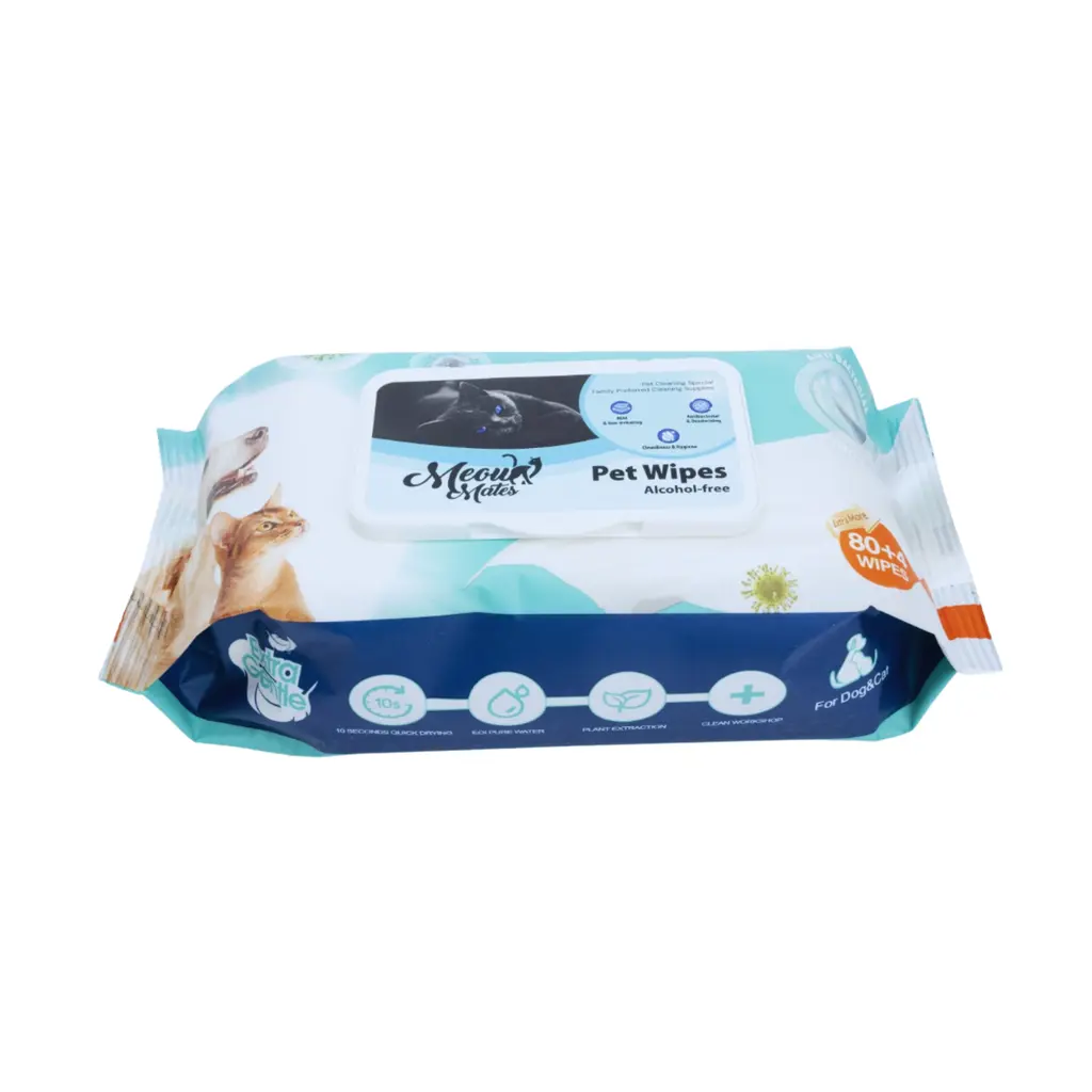 [HSB030] Meow Mates Pet Wipes (80+4pcs) - Unscented