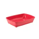 Moderna Arist-O-Tray-Cat Litter Tray 42.2 x 30.4 x 9.9 cm-Spicy Coral