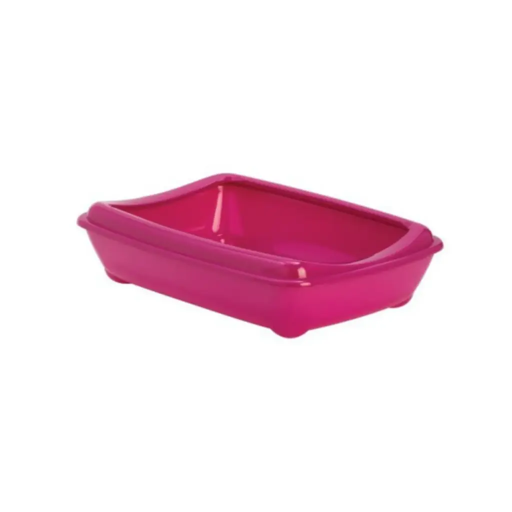 Moderna Arist-O-Tray-Cat Litter TrayColor: Pink, Sizes: M (With Rim)