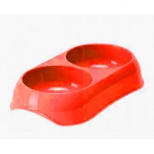 Moderna Double Gusto-Food Bowl 2x200mlColor: Red