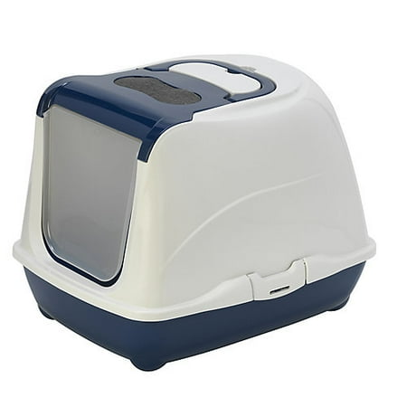 Moderna Flip Cat-Litter BoxColor: Blue, Sizes: L