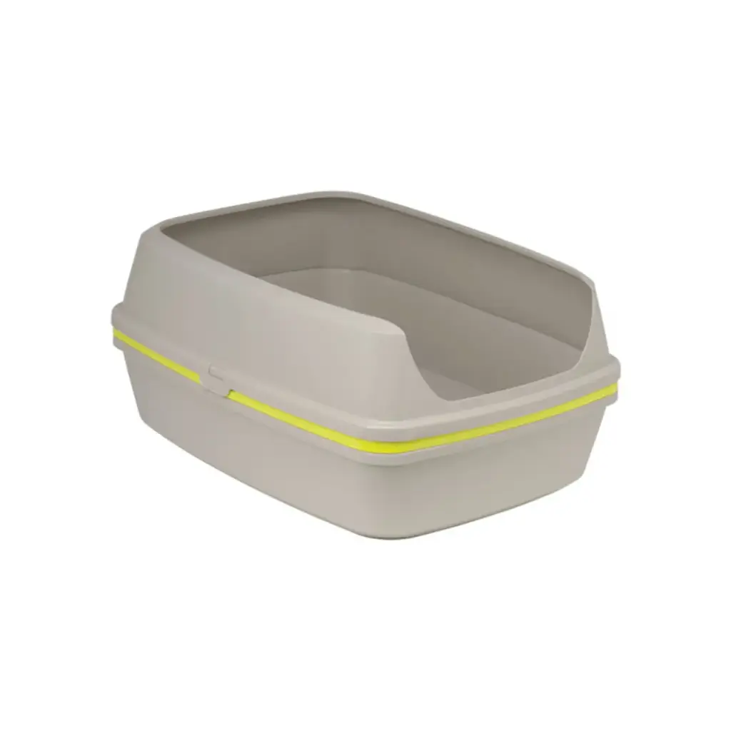 [MOD-AA72-0330-00] Moderna Lift to Sift -Open Cat Litter Box (Grey+Lemon)Sizes: XL