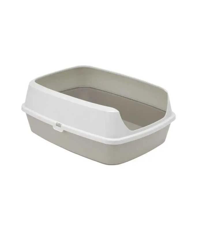 [MOD-AA50-0330-00] Moderna Maryloo With Rim Litter Tray-Large L 50.2 x W 38.4 x H 16.1 cm - (Recycled) Color: Grey