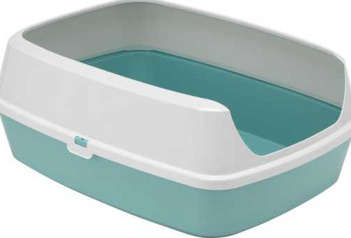 Moderna Maryloo With Rim Litter Tray-Large L 50.2 x W 38.4 x H 16.1 cm - (Recycled)Color: Light Blue