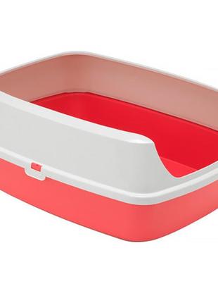 Moderna Maryloo With Rim Litter Tray-Large L 50.2 x W 38.4 x H 16.1 cm - (Recycled)Color: Red
