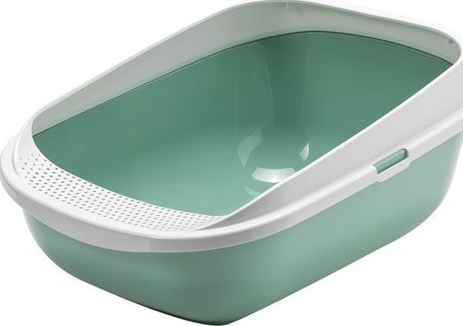 Moderna Mega Step-Cat Litter Tray 65.6 x 48.2 x 28.5 cm-Green