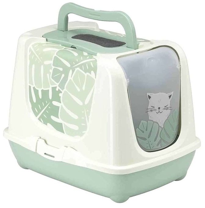 Moderna Trendy Cat-Litter box Color: Green, Sizes: L