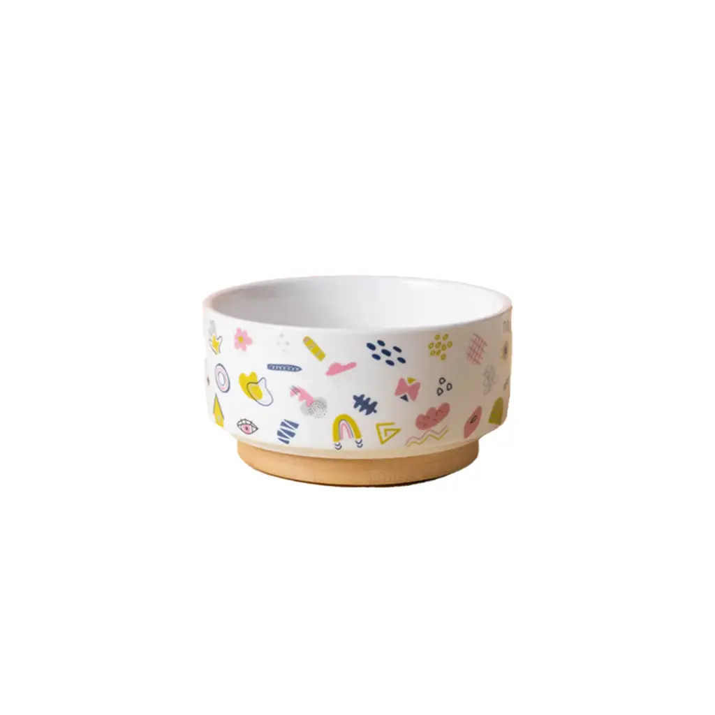[PB13442] PETBROO PRINTED CERAMIC BOWL 14*6CM 600ML PB13443