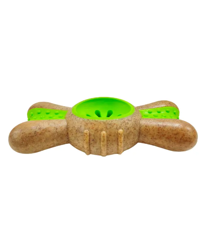 Pado Bow Tie Nylon And Wood TPR Dog Treat Toy 14x6x3.5 Cm