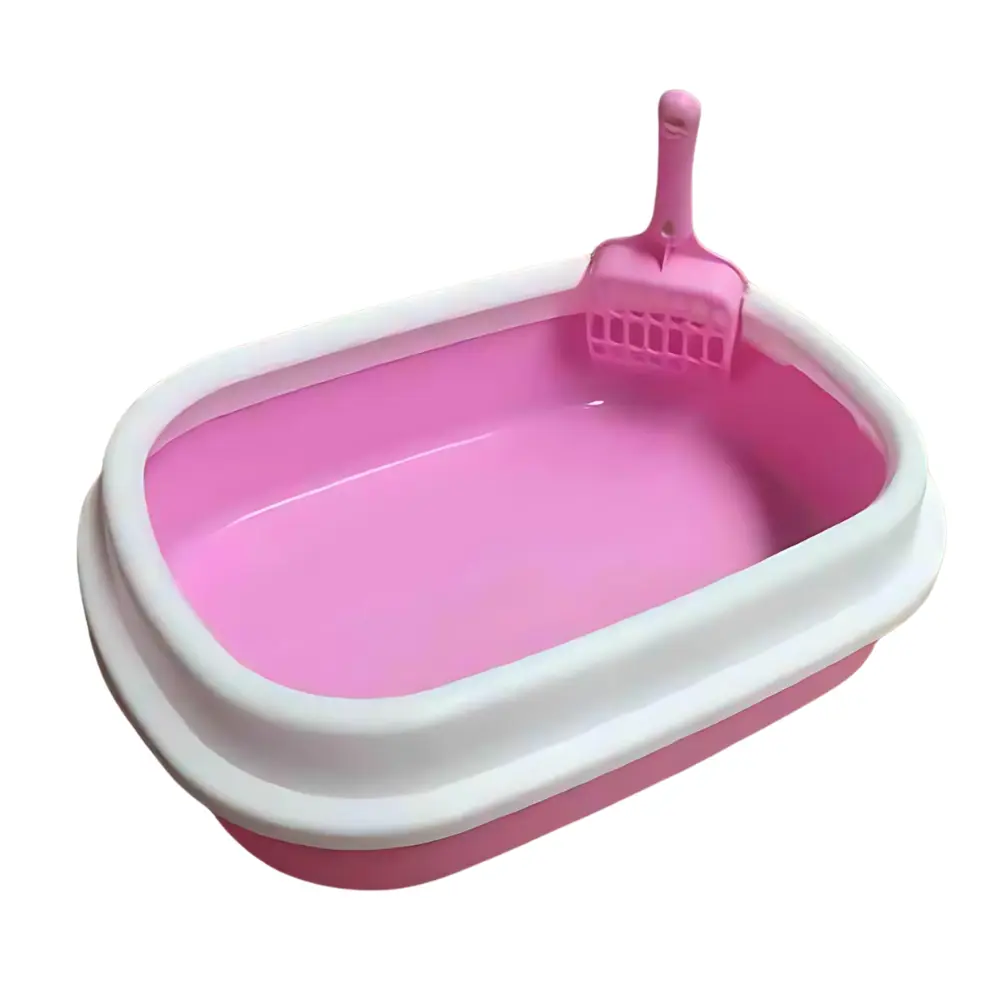 PadoCatLitterTrayNormalWithScoop41x31x12cm-Pink